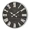 Glitzhome® 27.5" Oversized Farmhouse Wooden & Galvanized Wall Clock